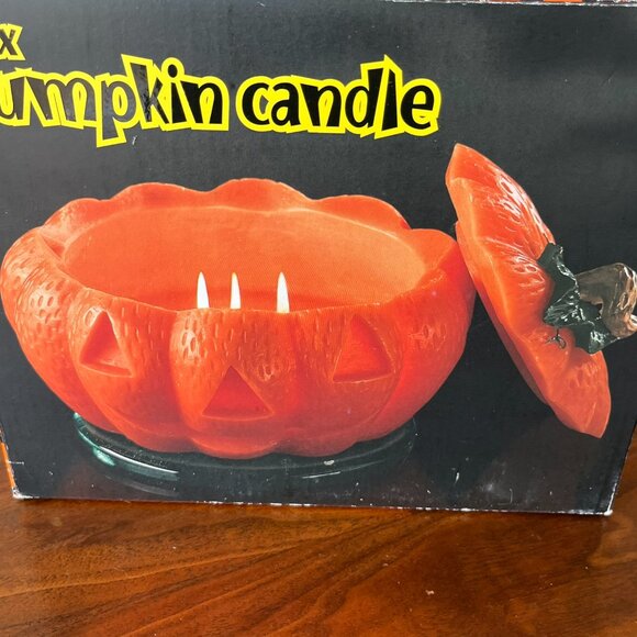 Sealed JC Penney Home Collection Wax Pumpkin Candle Large Jack-O-Lantern Vintage - Picture 8 of 10